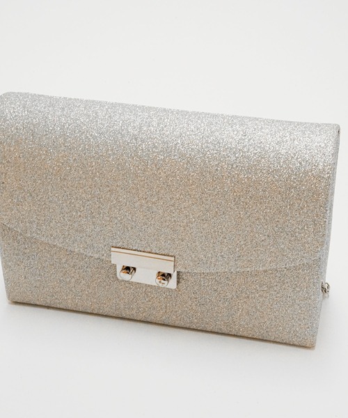 CARETTE(カレット)の「ラメ フロント金具 クラッチ パーティーバッグ(クラッチバッグ・レディース・ブラック/シルバー/シャンパン・FREE)」の16枚目の写真