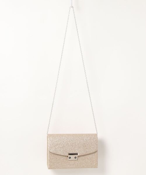 CARETTE(カレット)の「ラメ フロント金具 クラッチ パーティーバッグ(クラッチバッグ・レディース・ブラック/シルバー/シャンパン・FREE)」の8枚目の写真