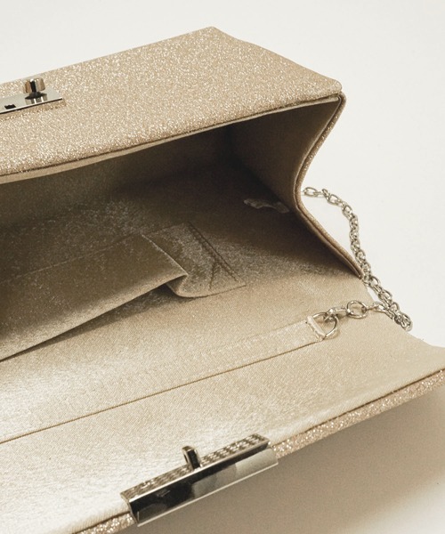 CARETTE(カレット)の「ラメ フロント金具 クラッチ パーティーバッグ(クラッチバッグ・レディース・ブラック/シルバー/シャンパン・FREE)」の11枚目の写真