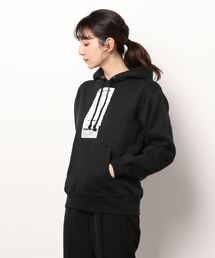 Bレシートプリントフード付きパーカー