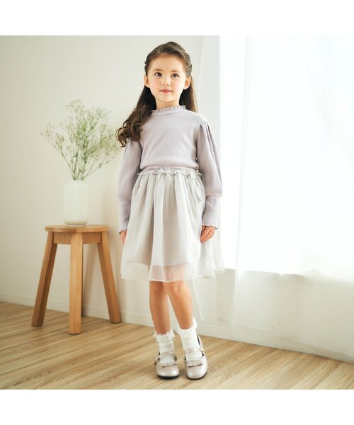 apres les cours（アプレレクール）の「スカラップリボンシューズ_アプレレクールマシェリ（パンプス・キッズ・ブラック/ベージュ・15 /14/19/20/16/17/18）」の4枚目の写真