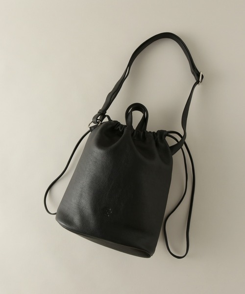 SEEKER（シーカー）の「【SEEKER / シーカー】 別注 キンチャクショルダーバッグ（ショルダーバッグ・メンズ・ブラック/ベージュ・FREE）」の2枚目の写真