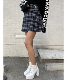 ベルトデザインプリーツスカートII