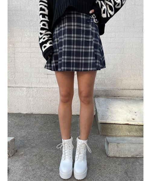 EGOIST(エゴイスト)の「ベルトデザインプリーツスカートII(スカート・レディース・マルチ/ブラック・M/S)」の16枚目の写真