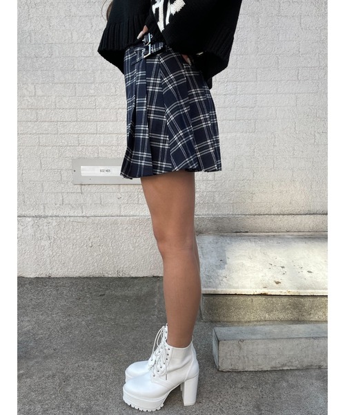 EGOIST(エゴイスト)の「ベルトデザインプリーツスカートII(スカート・レディース・マルチ/ブラック・M/S)」の17枚目の写真