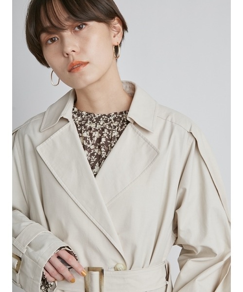 emmi(エミ)の「【emmi atelier】袖コンシャストレンチコート(トレンチコート・レディース・キャメル/ライトベージュ・1/0)」の10枚目の写真