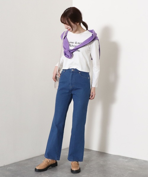 archives(アルシーヴ)の「リブショートカーディガン(カーディガン/ボレロ・レディース・ブラック/パープル/オフホワイト/グリーン/オレンジ/ピンク・MEDIUM)」の18枚目の写真