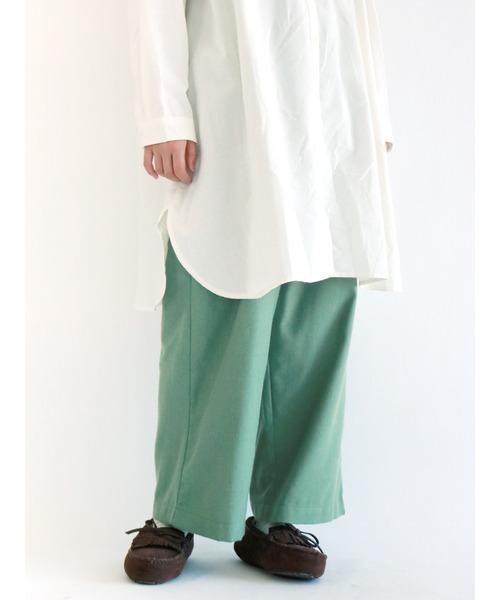 Samansa Mos2（サマンサ モスモス）の「柄アソートゆるストレートパンツ（その他パンツ・レディース・オレンジ/キナリ/グリーン/ブラック/ベージュ・ﾌﾘ-）」の4枚目の写真