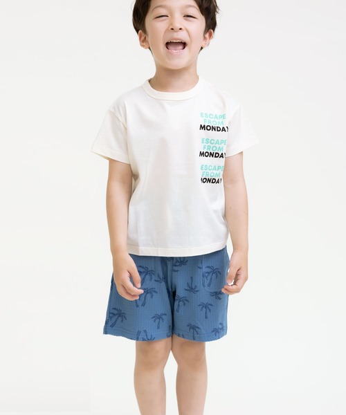 DILASH（ディラッシュ）の「ヤシの木総柄ハーフパンツ（その他パンツ・キッズ・ブルー/チャコール・130/140/90/100/110/120/80）」の12枚目の写真