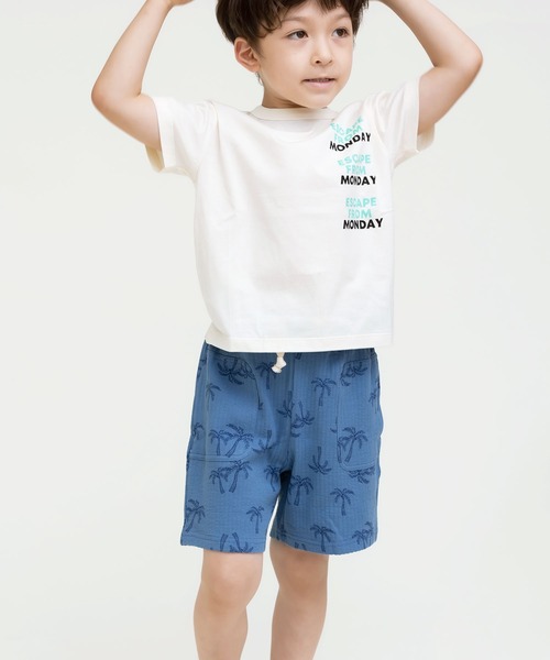 DILASH（ディラッシュ）の「ヤシの木総柄ハーフパンツ（その他パンツ・キッズ・ブルー/チャコール・130/140/90/100/110/120/80）」の14枚目の写真