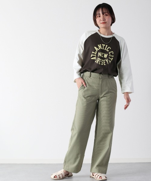 cepo(セポ)の「カレッジロゴ ラグランロンTee(Tシャツ/カットソー・レディース・オフホワイト/チャコール・M)」の1枚目の写真