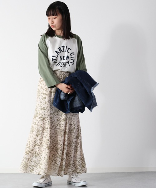 cepo(セポ)の「カレッジロゴ ラグランロンTee(Tシャツ/カットソー・レディース・オフホワイト/チャコール・M)」の5枚目の写真