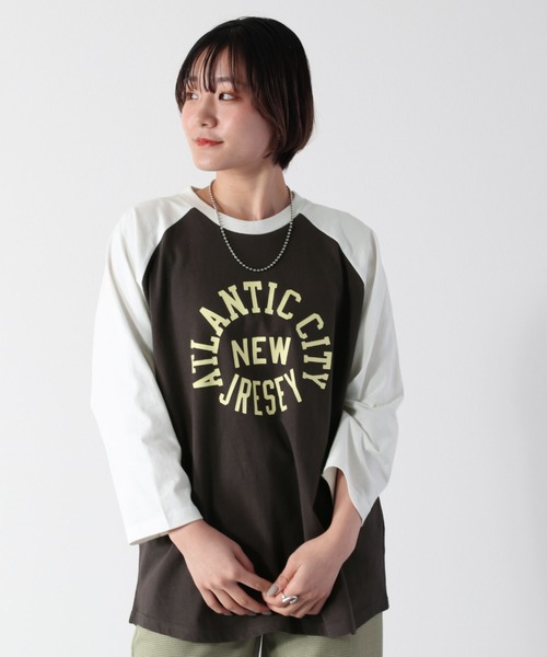 cepo(セポ)の「カレッジロゴ ラグランロンTee(Tシャツ/カットソー・レディース・オフホワイト/チャコール・M)」の7枚目の写真