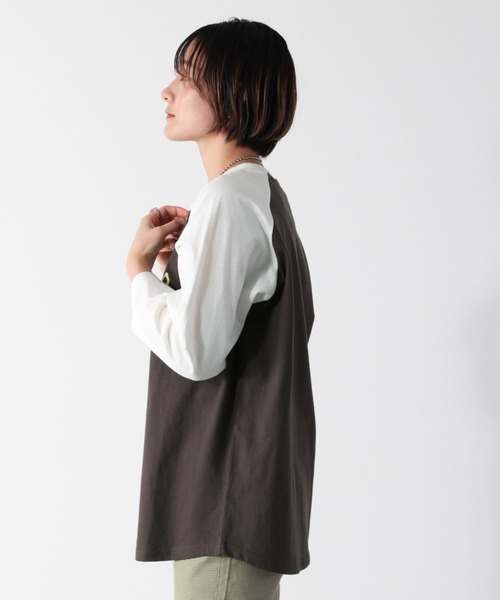 cepo(セポ)の「カレッジロゴ ラグランロンTee(Tシャツ/カットソー・レディース・オフホワイト/チャコール・M)」の8枚目の写真