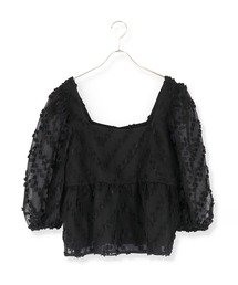 MADEMOISELLE ROPE'（マドモアゼル ロペ）の「【JUST FEMALE】LULUスクエアネックブラウス（シャツ/ブラウス・レディース）」