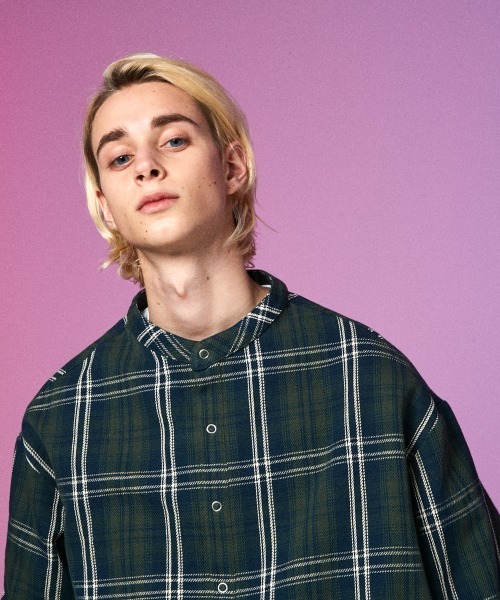 rehacer（レアセル）の「rehacer : Check Over Joint Shirt Made in Japan / チェック オーバーシャツ メイドインジャパン（シャツ/ブラウス・メンズ・グリーン系その他/イエロー系その他・LARGE/MEDIUM/X-LARGE/SMALL）」の2枚目の写真