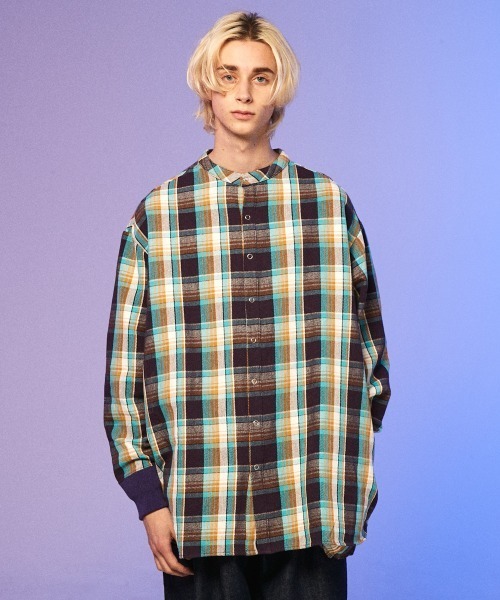 rehacer（レアセル）の「rehacer : Check Over Joint Shirt Made in Japan / チェック オーバーシャツ メイドインジャパン（シャツ/ブラウス・メンズ・グリーン系その他/イエロー系その他・LARGE/MEDIUM/X-LARGE/SMALL）」の14枚目の写真