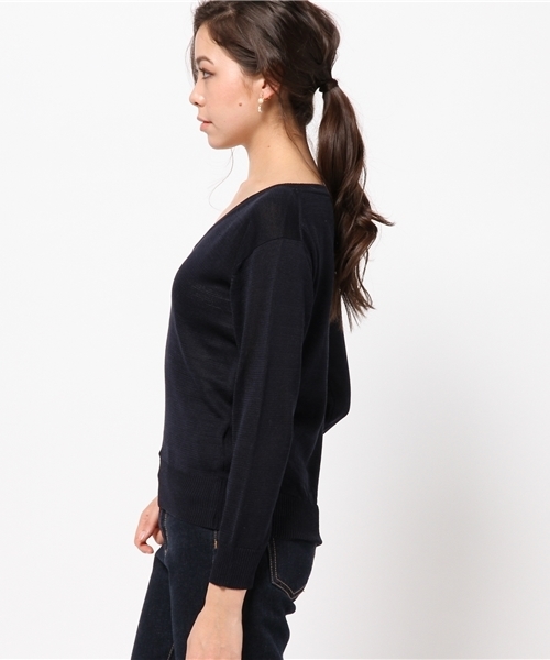 blondy(ブロンディー)の「シルクニットトップス(ニット/セーター・レディース・ベージュ/ネイビー/オフホワイト・FREE)」の5枚目の写真