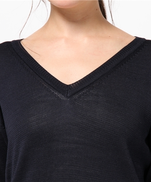 blondy(ブロンディー)の「シルクニットトップス(ニット/セーター・レディース・ベージュ/ネイビー/オフホワイト・FREE)」の8枚目の写真