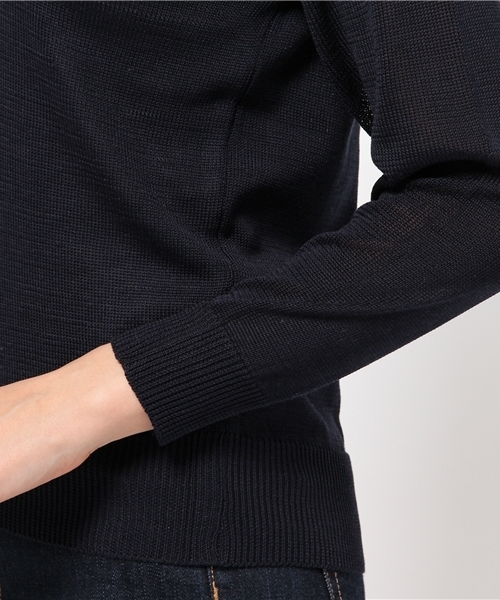 blondy(ブロンディー)の「シルクニットトップス(ニット/セーター・レディース・ベージュ/ネイビー/オフホワイト・FREE)」の9枚目の写真