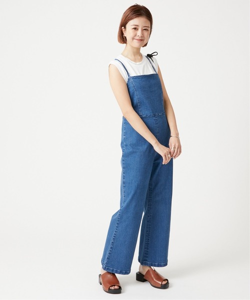 U by SPICK&SPAN（ユーバイスピックアンドスパン）の「バックレースアップ デニムオールインワン◆（つなぎ/オールインワン・レディース・ブルー・36/38）」の6枚目の写真
