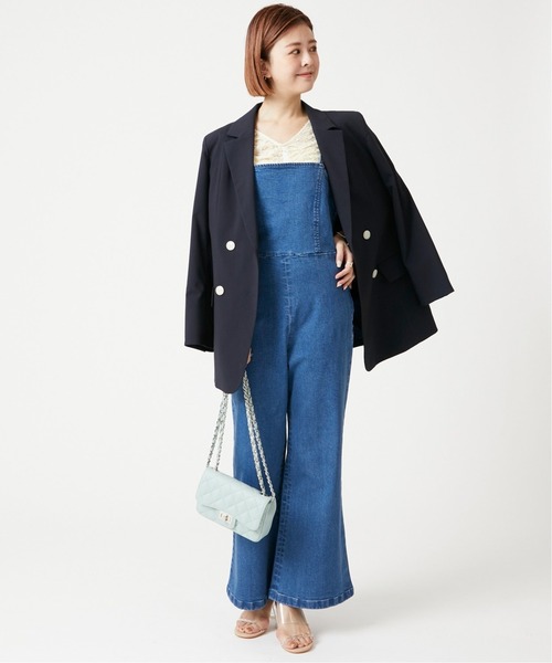 U by SPICK&SPAN（ユーバイスピックアンドスパン）の「バックレースアップ デニムオールインワン◆（つなぎ/オールインワン・レディース・ブルー・36/38）」の8枚目の写真