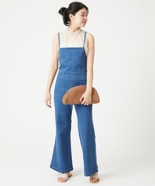 U by SPICK&SPAN（ユーバイスピックアンドスパン）の「バックレースアップ デニムオールインワン◆（つなぎ/オールインワン・レディース・ブルー・36/38）」の12枚目の写真