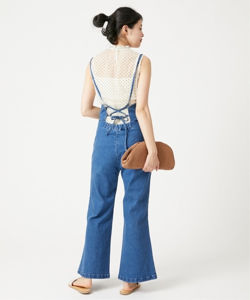 U by SPICK&SPAN（ユーバイスピックアンドスパン）の「バックレースアップ デニムオールインワン◆（つなぎ/オールインワン・レディース・ブルー・36/38）」の14枚目の写真