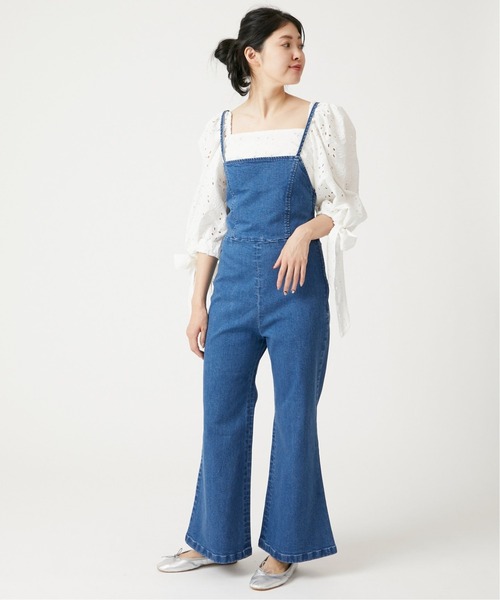 U by SPICK&SPAN（ユーバイスピックアンドスパン）の「バックレースアップ デニムオールインワン◆（つなぎ/オールインワン・レディース・ブルー・36/38）」の15枚目の写真