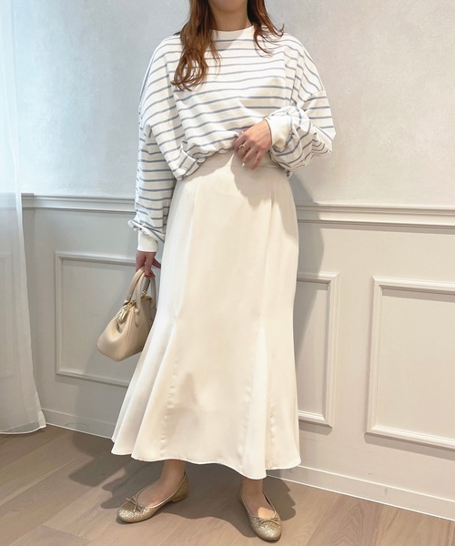 apres jour（アプレジュール）の「ボーダー袖ボリュームロンT【ZOZOTOWN限定アイテム】（Tシャツ/カットソー・レディース・オフホワイト/ピンク/ブラック系その他/ブルー系その他/ピンク系その他・X-LARGE/フリー）」の10枚目の写真