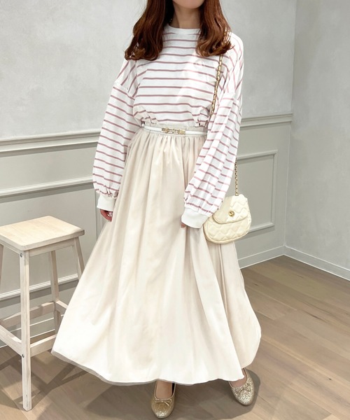 apres jour（アプレジュール）の「ボーダー袖ボリュームロンT【ZOZOTOWN限定アイテム】（Tシャツ/カットソー・レディース・オフホワイト/ピンク/ブラック系その他/ブルー系その他/ピンク系その他・X-LARGE/フリー）」の16枚目の写真