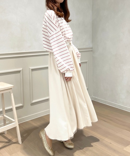 apres jour（アプレジュール）の「ボーダー袖ボリュームロンT【ZOZOTOWN限定アイテム】（Tシャツ/カットソー・レディース・オフホワイト/ピンク/ブラック系その他/ブルー系その他/ピンク系その他・X-LARGE/フリー）」の17枚目の写真