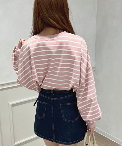 apres jour（アプレジュール）の「ボーダー袖ボリュームロンT【ZOZOTOWN限定アイテム】（Tシャツ/カットソー・レディース・オフホワイト/ピンク/ブラック系その他/ブルー系その他/ピンク系その他・X-LARGE/フリー）」の21枚目の写真