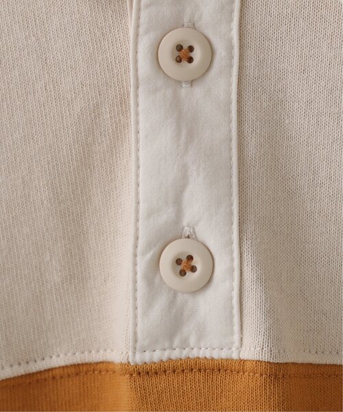 DOUBLE NAME（ダブルネーム）の「異素材ポロ衿5分袖プルオーバー（ポロシャツ・レディース・グリーン/スミクロ/キナリ・FREE）」の18枚目の写真