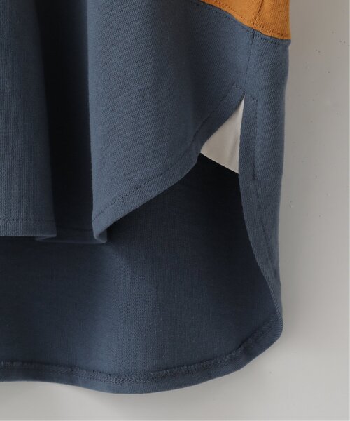 DOUBLE NAME（ダブルネーム）の「異素材ポロ衿5分袖プルオーバー（ポロシャツ・レディース・グリーン/スミクロ/キナリ・FREE）」の19枚目の写真