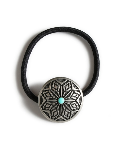 ANCHOR（アンカー）の「スタンプワーク フラワー  ターコイズ ヘアゴム（ヘアゴム・メンズ・アンティークシルバー/アンティークゴールド・FREE）」の5枚目の写真