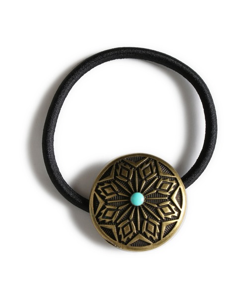 ANCHOR（アンカー）の「スタンプワーク フラワー  ターコイズ ヘアゴム（ヘアゴム・メンズ・アンティークシルバー/アンティークゴールド・FREE）」の6枚目の写真