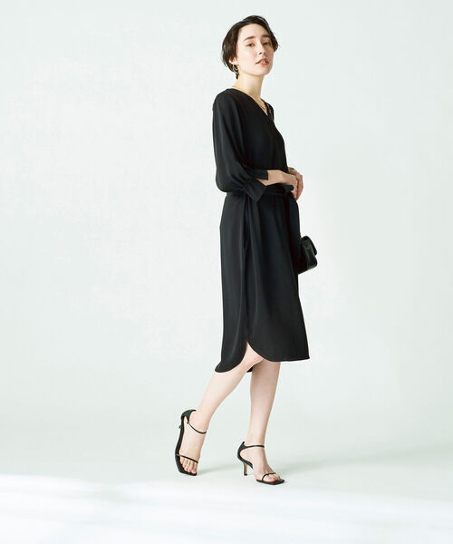 NOLLEY’S Sophi(ノーリーズソフィ)の「◇【WEB限定】ウエストリボン付きワンピース(ワンピース・レディース・ブラック/カーキ/ベビーピンク・38/36)」の10枚目の写真