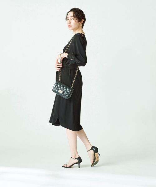 NOLLEY’S Sophi(ノーリーズソフィ)の「◇【WEB限定】ウエストリボン付きワンピース(ワンピース・レディース・ブラック/カーキ/ベビーピンク・38/36)」の13枚目の写真