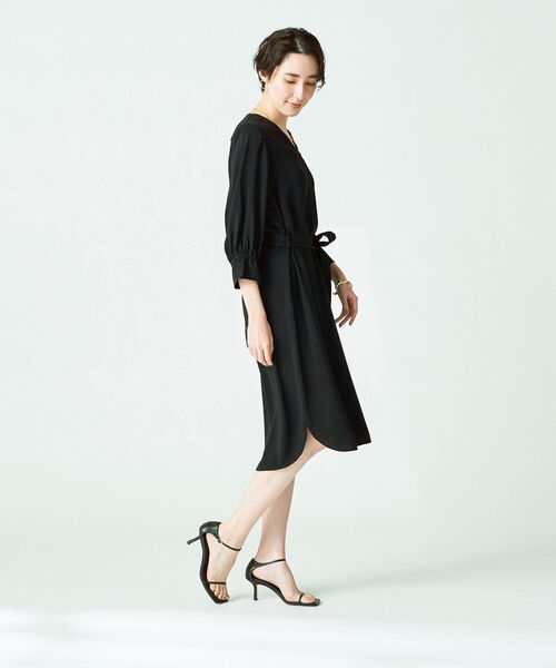 NOLLEY’S Sophi(ノーリーズソフィ)の「◇【WEB限定】ウエストリボン付きワンピース(ワンピース・レディース・ブラック/カーキ/ベビーピンク・38/36)」の16枚目の写真
