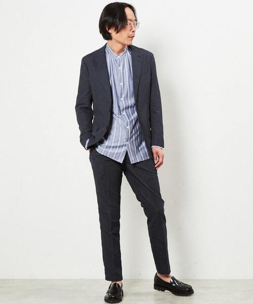 MEN'S MELROSE（メンズメルローズ）の「チドリカラミストレッチテーパードパンツ（スラックス・メンズ・ベージュ/ネイビー・2/3/5/4）」の14枚目の写真