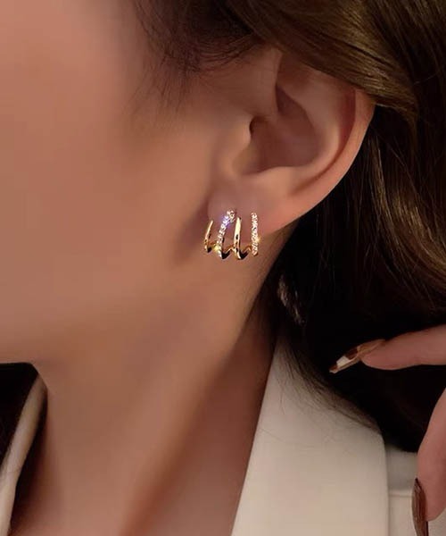gossip!ロサンゼルス(ゴシップロサンゼルス)の「フープピアス(ピアス(両耳用)・レディース・ゴールド/シルバー/ブルー/グリーン・FREE)」の12枚目の写真