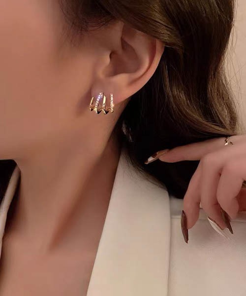 gossip!ロサンゼルス(ゴシップロサンゼルス)の「フープピアス(ピアス(両耳用)・レディース・ゴールド/シルバー/ブルー/グリーン・FREE)」の14枚目の写真