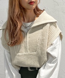 ハーフジップニットベスト【ZOZOTOWN限定アイテム】