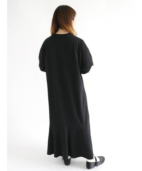 ehka sopo（エヘカソポ）の「カットマーメイドワンピース（ワンピース・レディース・ブラック/ベージュ/キナリ・ﾌﾘ-）」の5枚目の写真