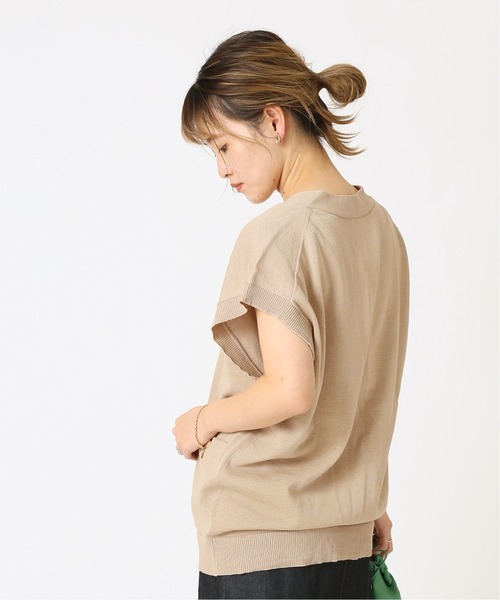 JOURNAL STANDARD L'ESSAGE キンボタンニットベスト 紺 journal standard L'essage（ジャーナルスタンダードレサージュ