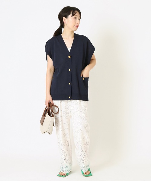 JOURNAL STANDARD L'ESSAGE キンボタンニットベスト 紺 JOURNAL STANDARD L'ESSAGE キンボタンニットベスト 紺 - メルカリ