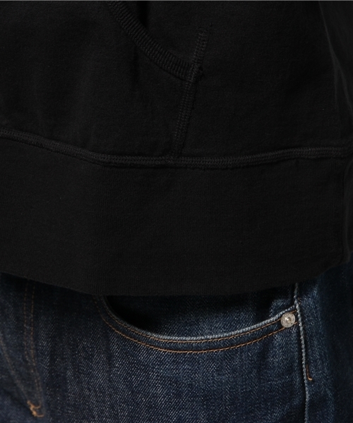 Denime（ドゥニーム）の「【MadeInJapan】ベーシックカットソージップパーカー（パーカー・メンズ・ホワイト/ブラック/サックスブルー・SMALL/LARGE/MEDIUM）」の11枚目の写真