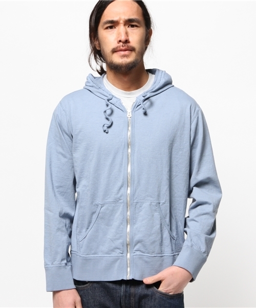 Denime（ドゥニーム）の「BASIC CUT FULL ZIP PARKA（パーカー・メンズ・サックスブルー/ブラック/ホワイト・LARGE/MEDIUM/SMALL）」の10枚目の写真