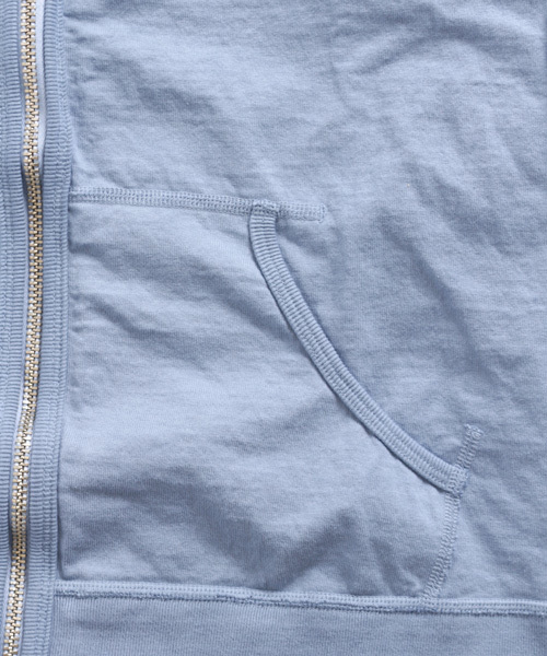 Denime（ドゥニーム）の「BASIC CUT FULL ZIP PARKA（パーカー・メンズ・サックスブルー/ブラック/ホワイト・LARGE/MEDIUM/SMALL）」の13枚目の写真